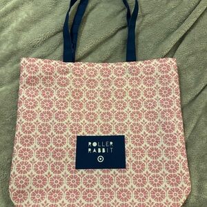 New Roller Rabbit x Target Pink Daisy Floral Canvas Tote - Rare!